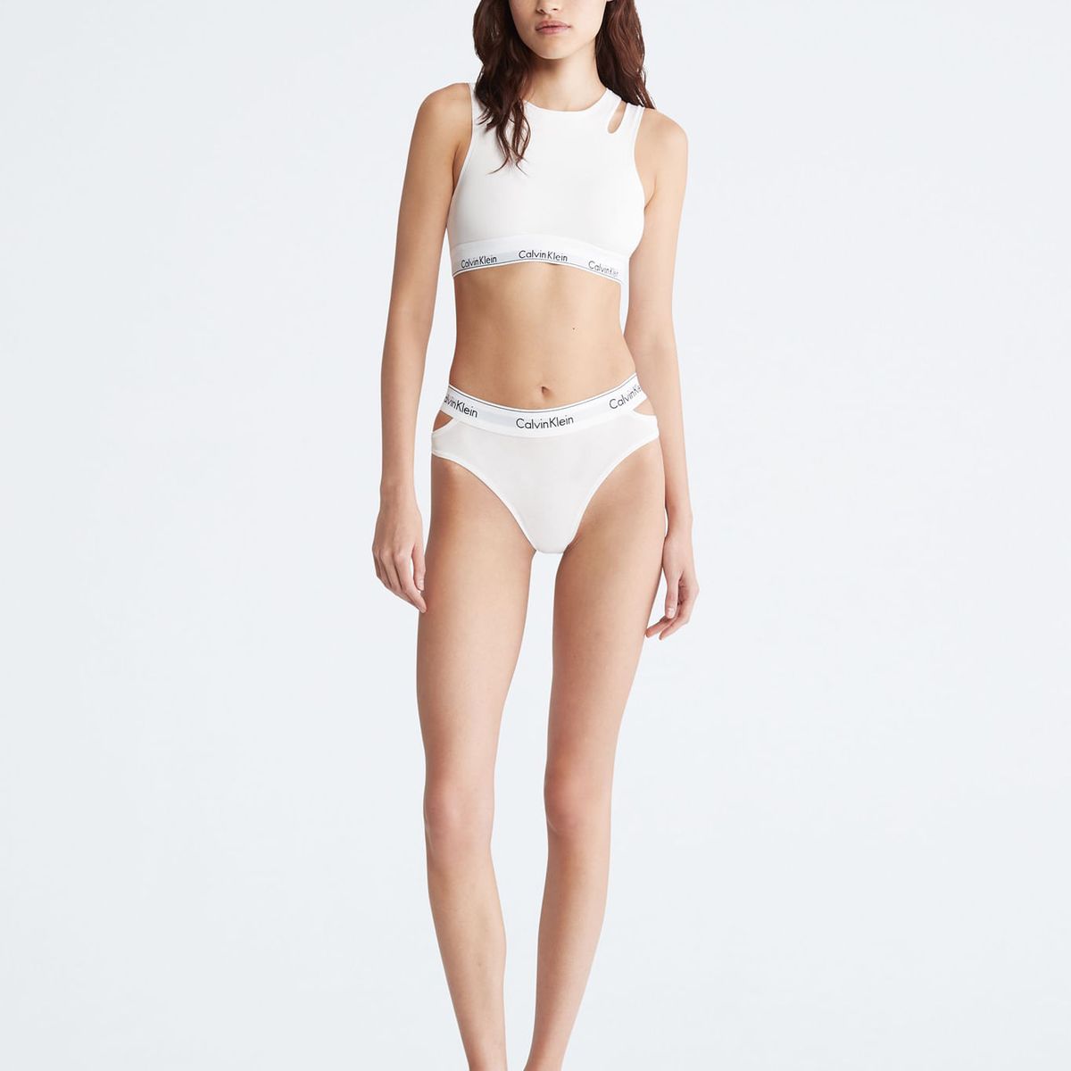 CALVIN KLEIN - Brassier  Ck Deconstructed Mujer Blanco Calvin Klein