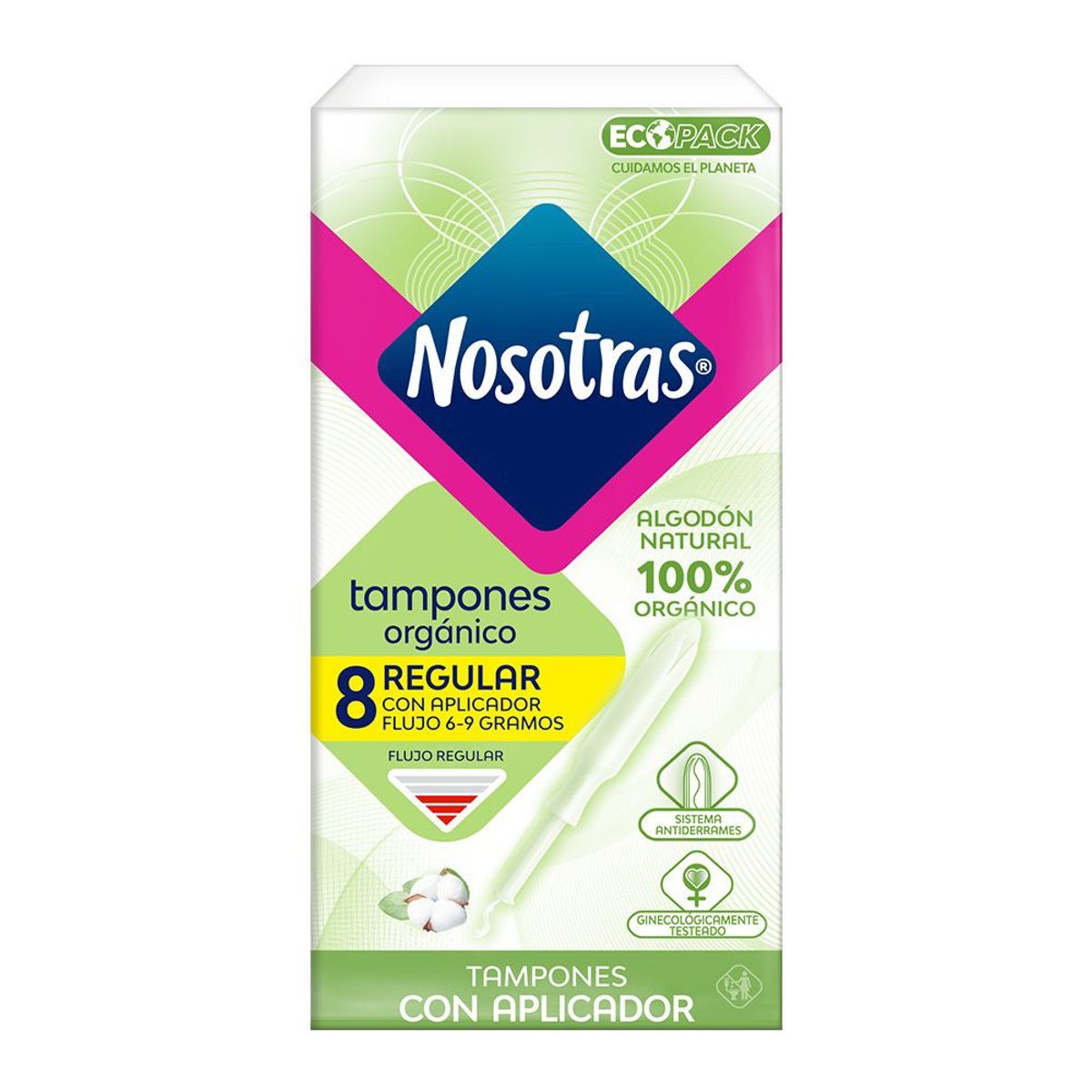NOSOTRAS - Tampones Nosotras Organico Con Aplicador Regular X 8Und