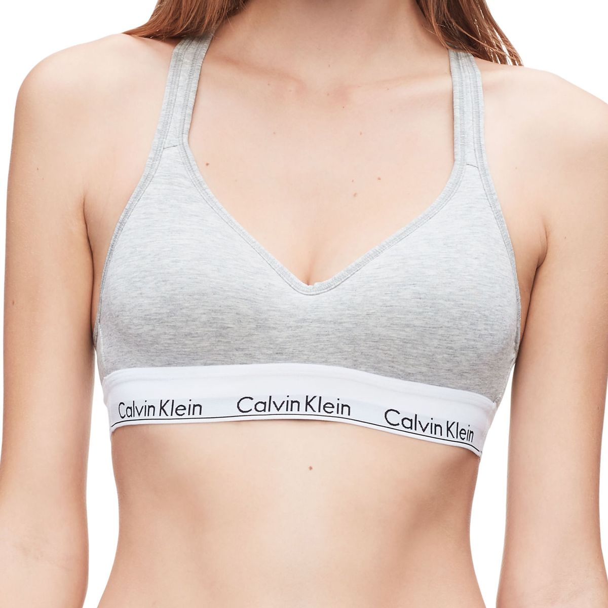 CALVIN KLEIN - Brassier Gris De Algodón Para Mujer Calvin Klein