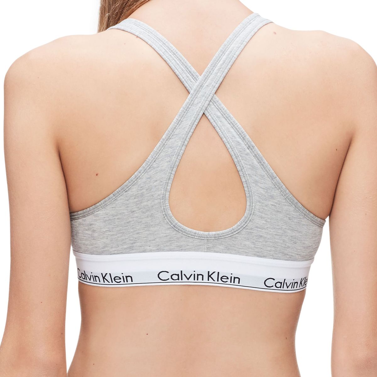 CALVIN KLEIN - Brassier Gris De Algodón Para Mujer Calvin Klein