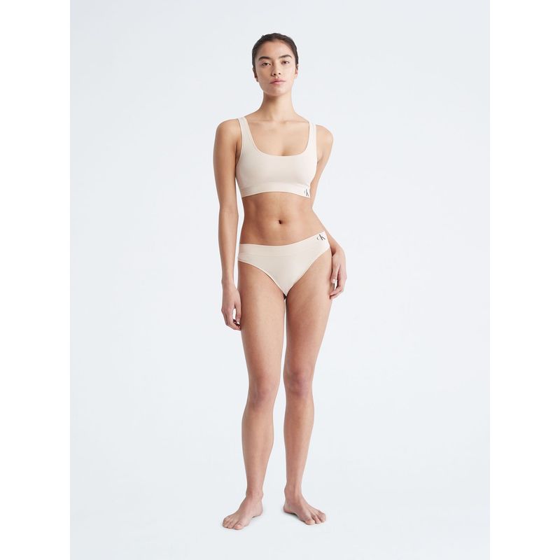 CALVIN KLEIN - Top Beige Con Logo Para Mujer Calvin Klein