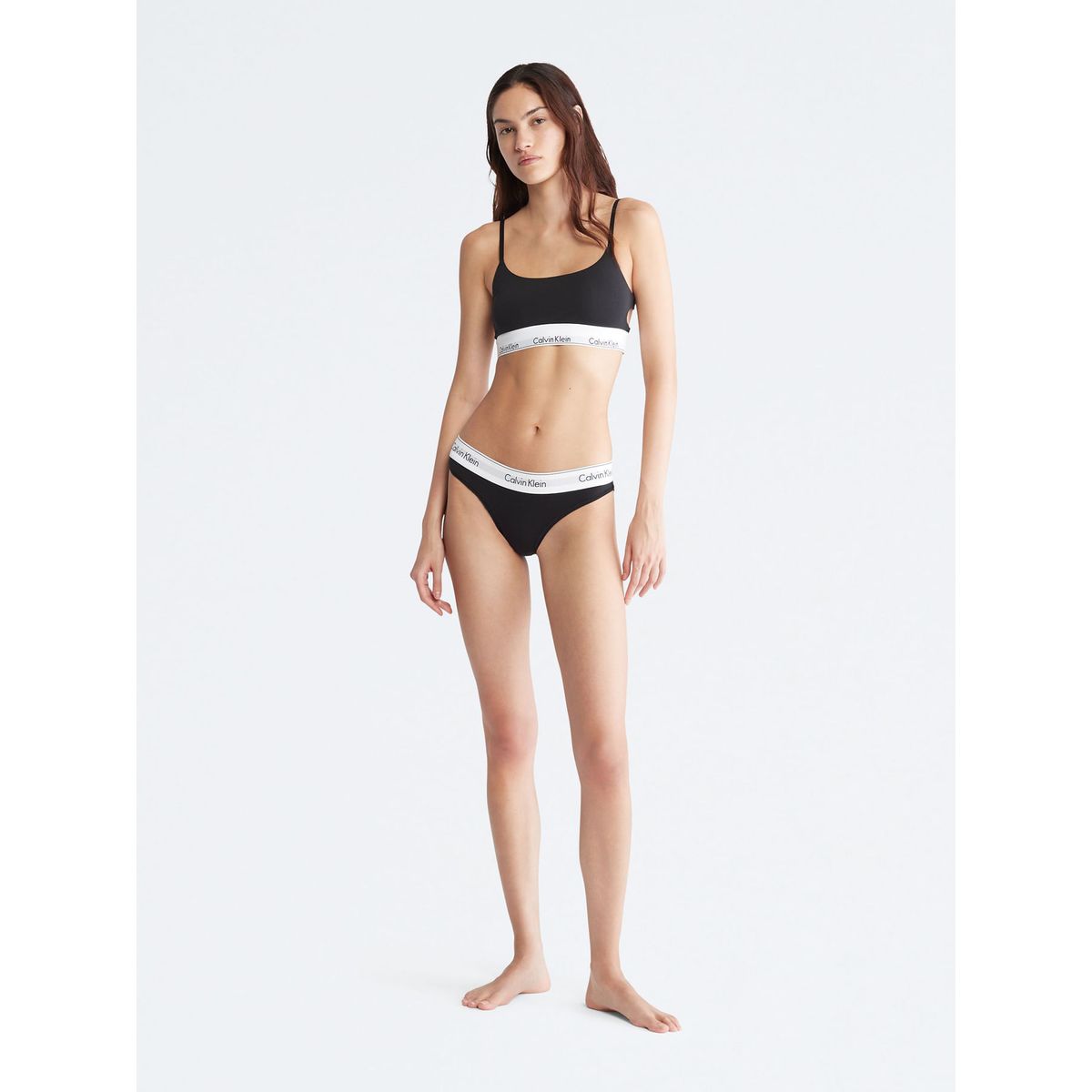 CALVIN KLEIN - Bralette Con Logo Mujer Negro Calvin Klein