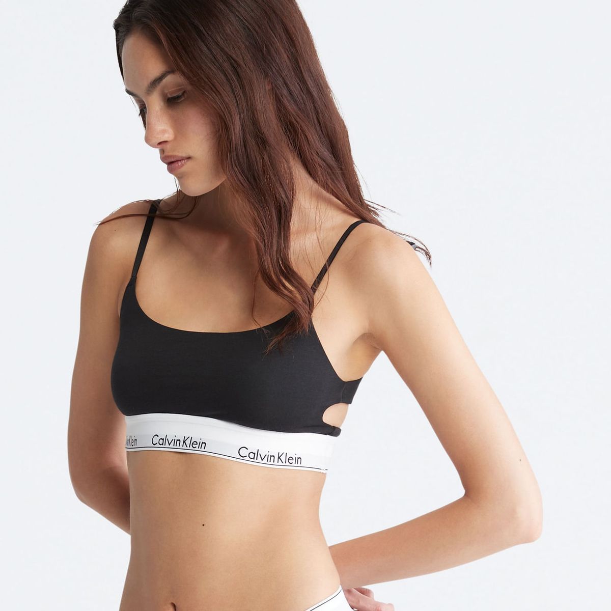 CALVIN KLEIN - Bralette Con Logo Mujer Negro Calvin Klein