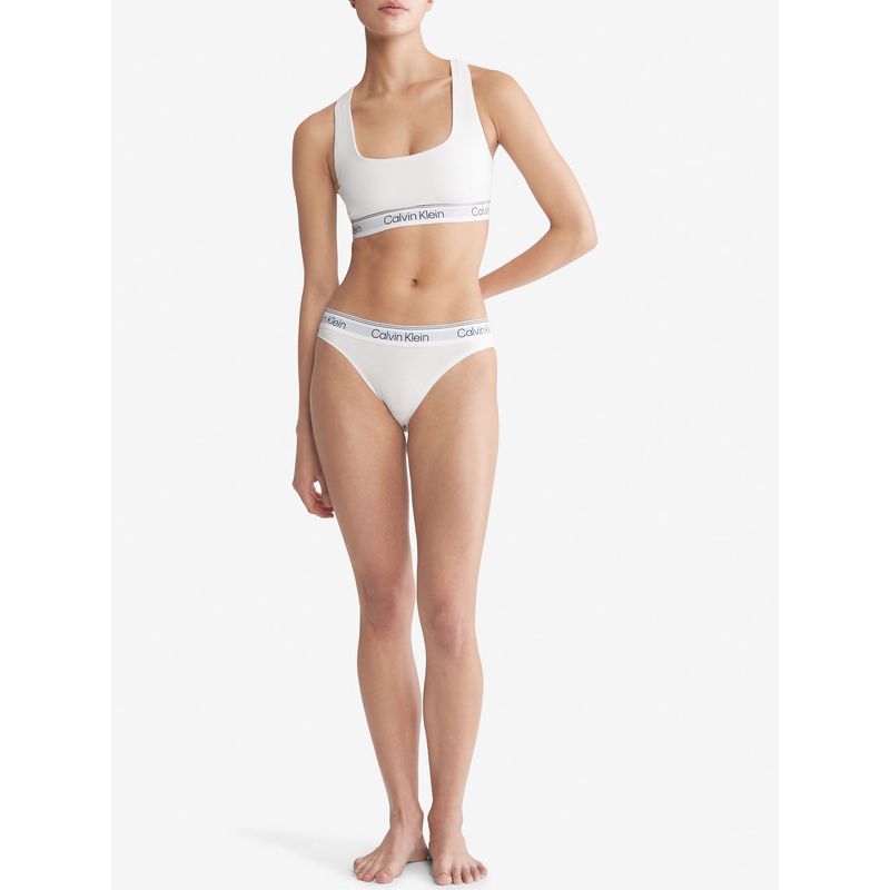 CALVIN KLEIN - Bralette Deportivo Con Logo Mujer Blanco Calvin Klein