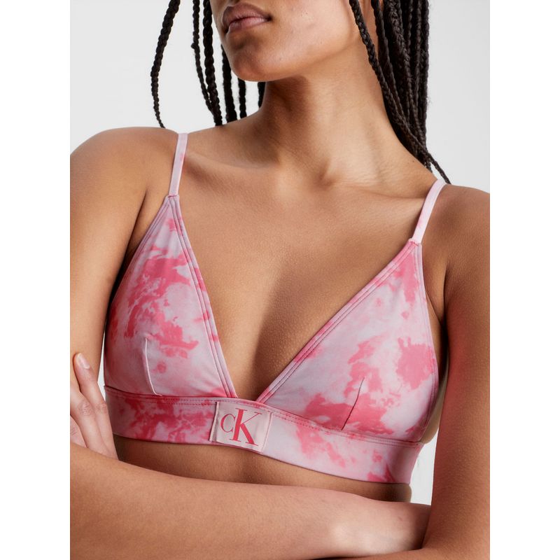 CALVIN KLEIN - Top Vestido de Baño Rosado En Triángulo - Ck Authentic Calvin Klein_.