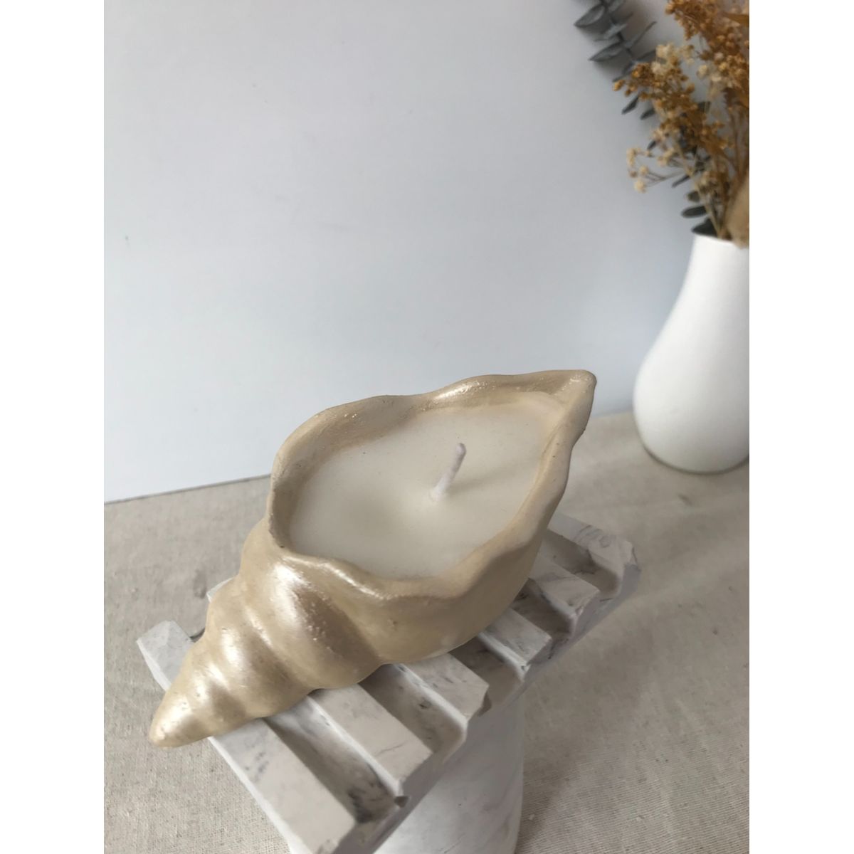 DECORACIONES ALE Y GABI - Vela Decorativa Perlada 8x9cms