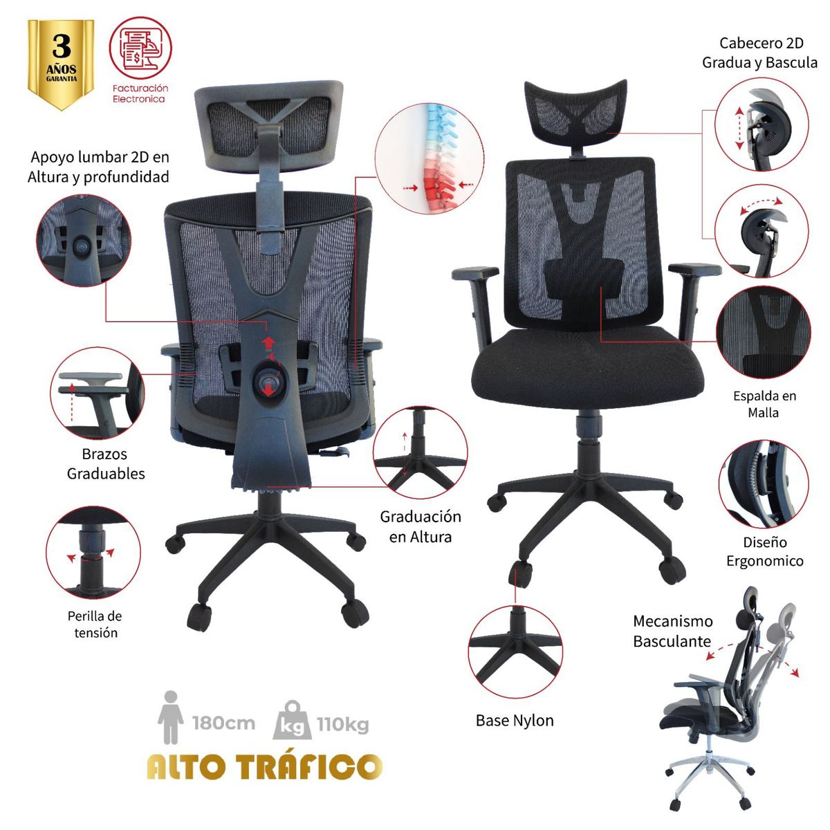 MUEBLESYA - Silla De Oficina Paicol
