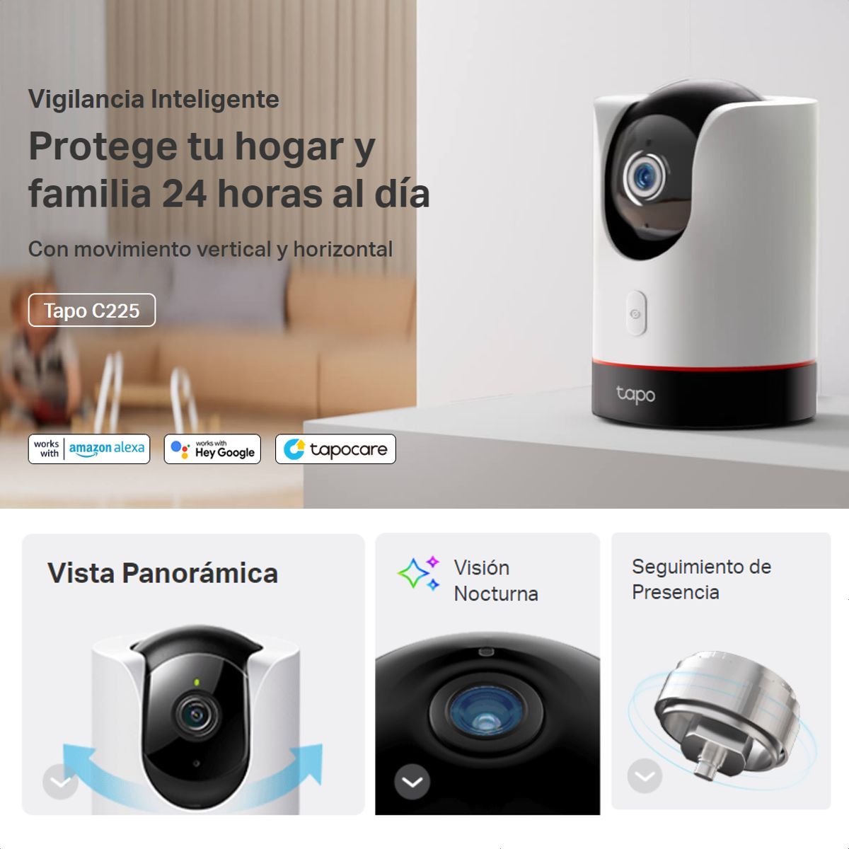 TP LINK - Cámara Wifi Robótica Smart Ai 2k Qhd Audio Tp-link Tapo C225