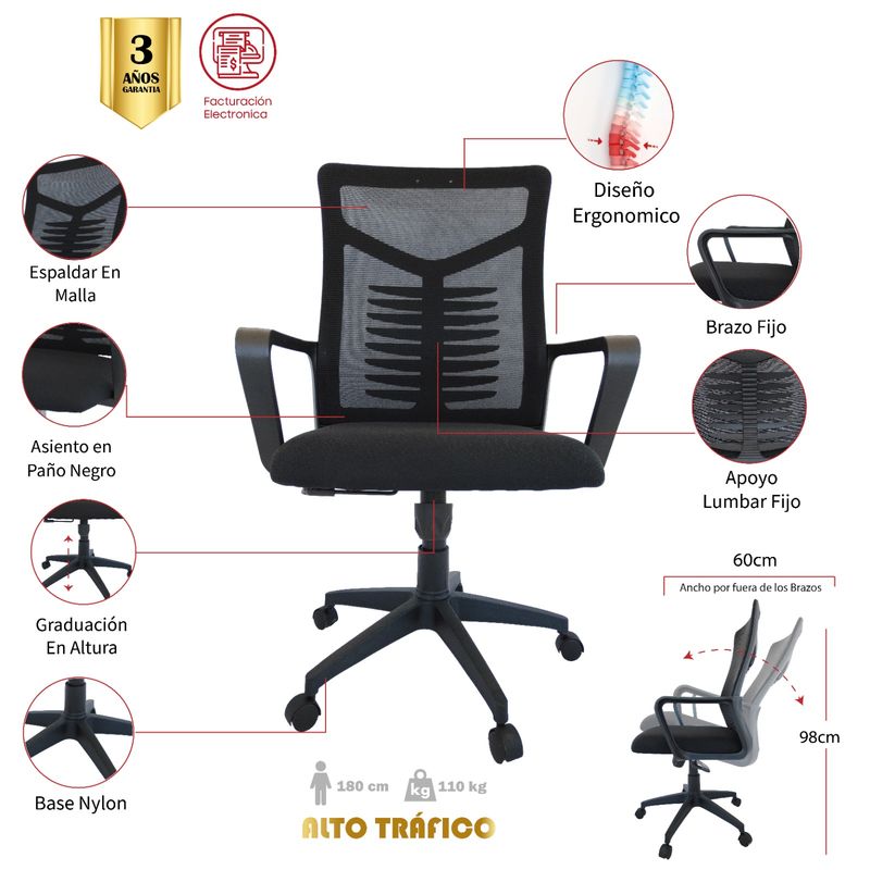 MUEBLESYA - Sillas De Oficina Paime