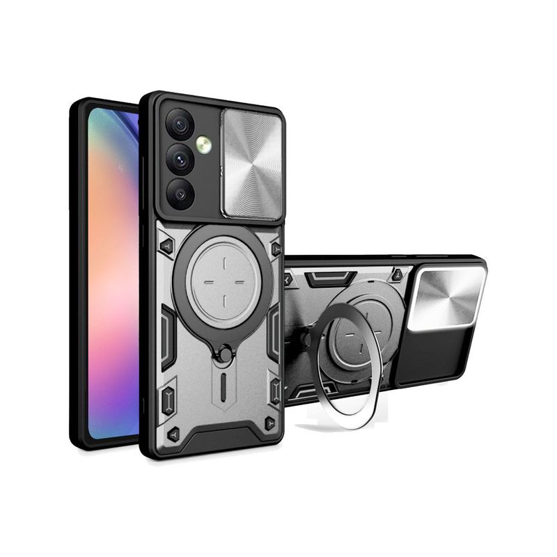 GENERICO - Estuche Proteccion Camara Con Soporte Samsung A55 5G Gris