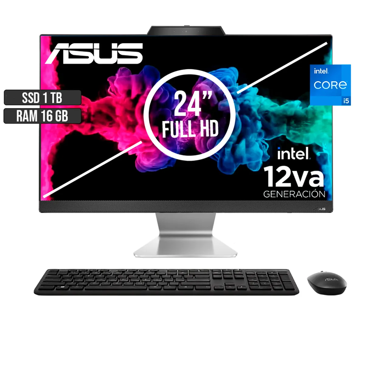 ASUS - TODO EN UNO ASUS INTEL CORE I5-1235U SSD 1TB RAM 16GB LED 24 FULL HD