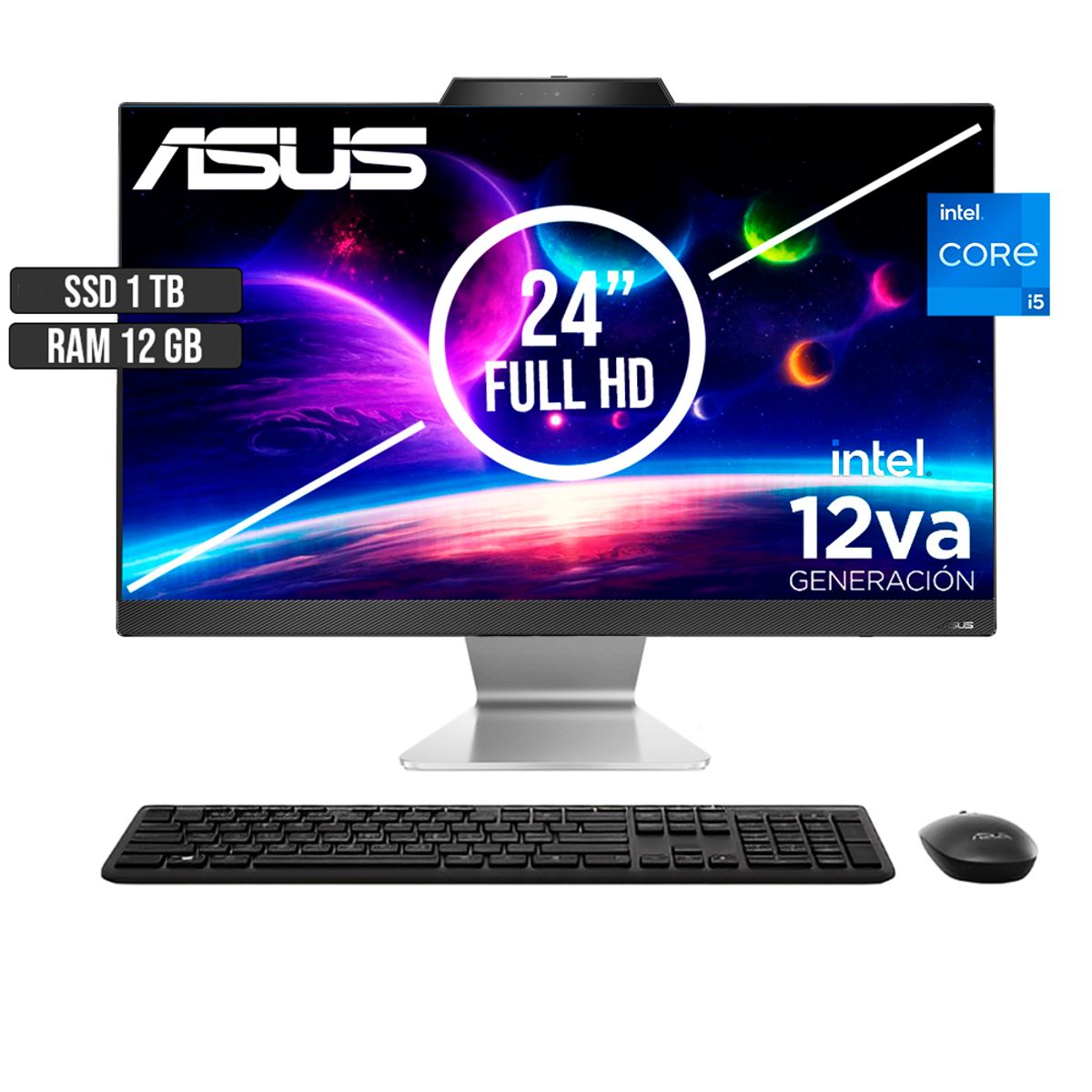 ASUS - TODO EN UNO ASUS INTEL CORE I5-1235U SSD 1TB RAM 12GB LED 24 FULL HD
