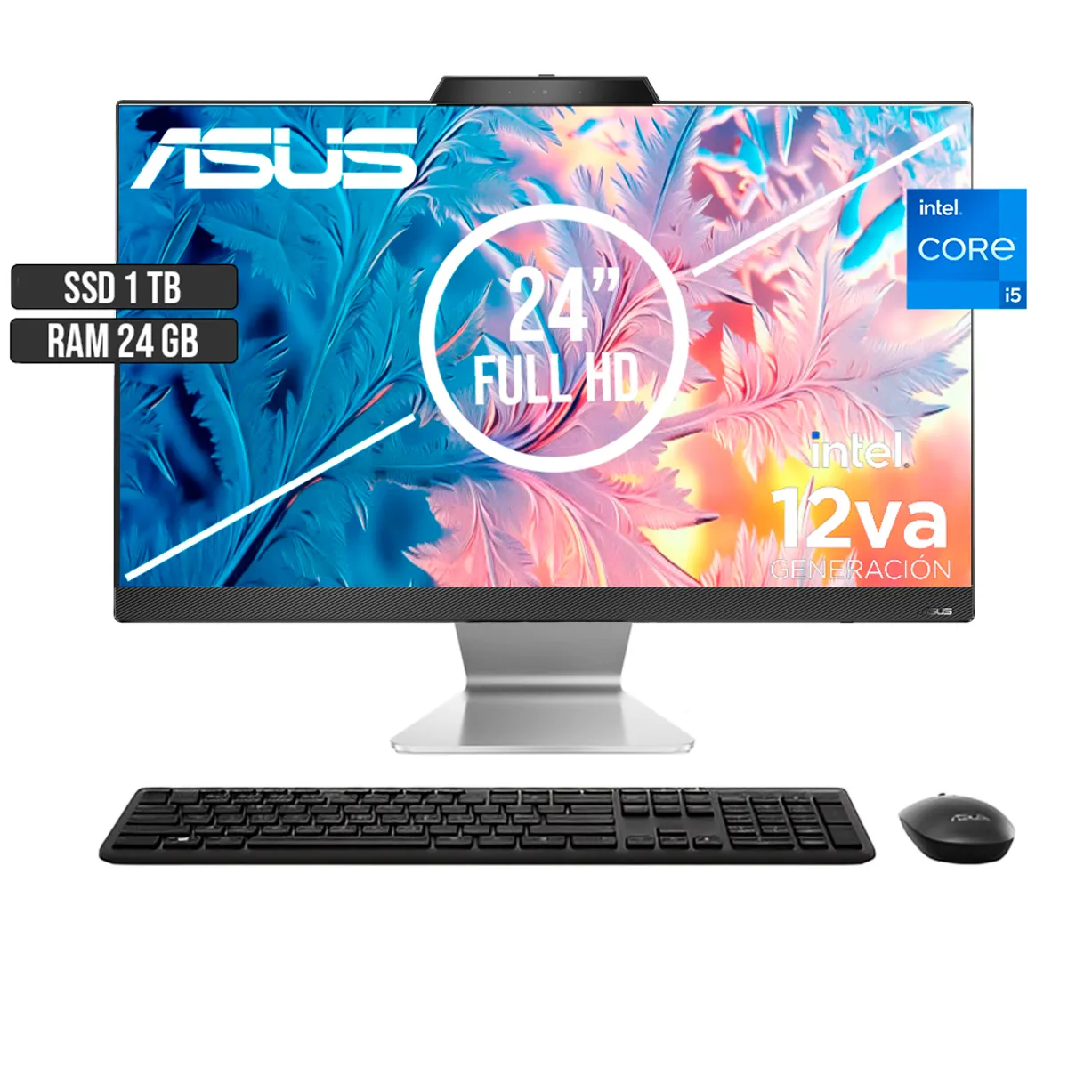 ASUS - TODO EN UNO ASUS INTEL CORE I5-1235U SSD 1TB RAM 24GB LED 24 FULL HD
