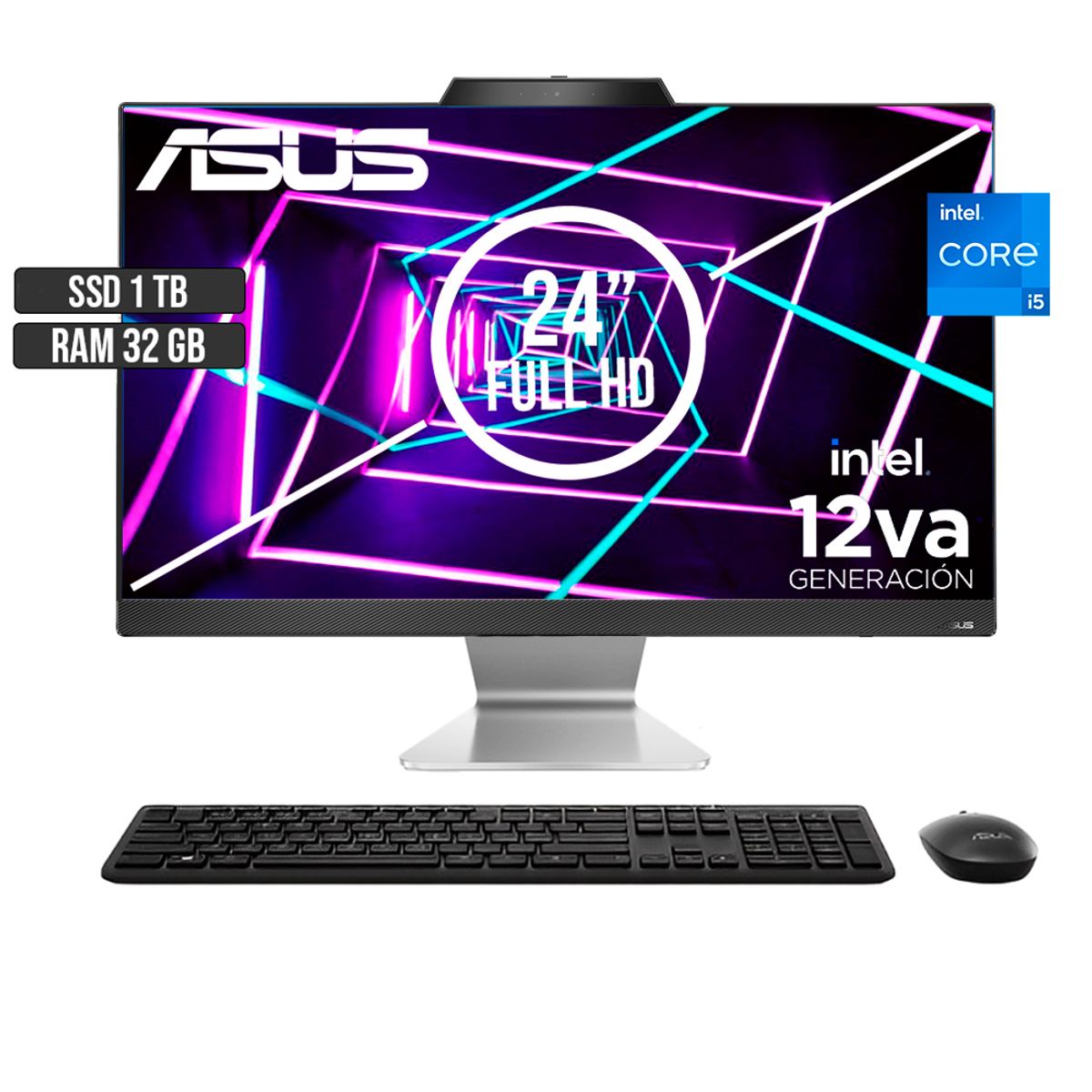 ASUS - TODO EN UNO ASUS INTEL CORE I5-1235U SSD 1TB RAM 32GB LED 24 FULL HD