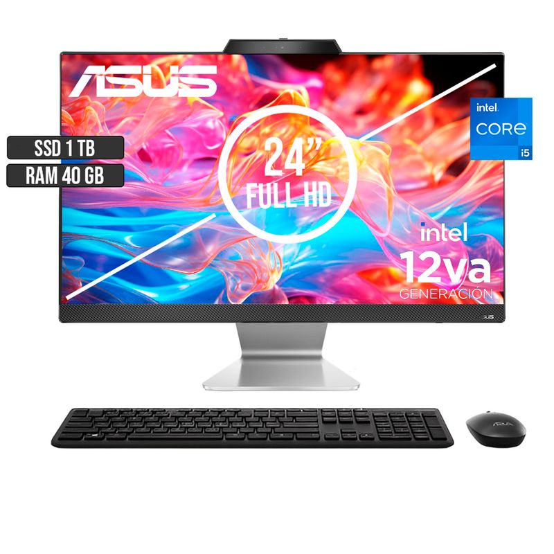 ASUS - TODO EN UNO ASUS INTEL CORE I5-1235U SSD 1TB RAM 40GB LED 24 FULL HD