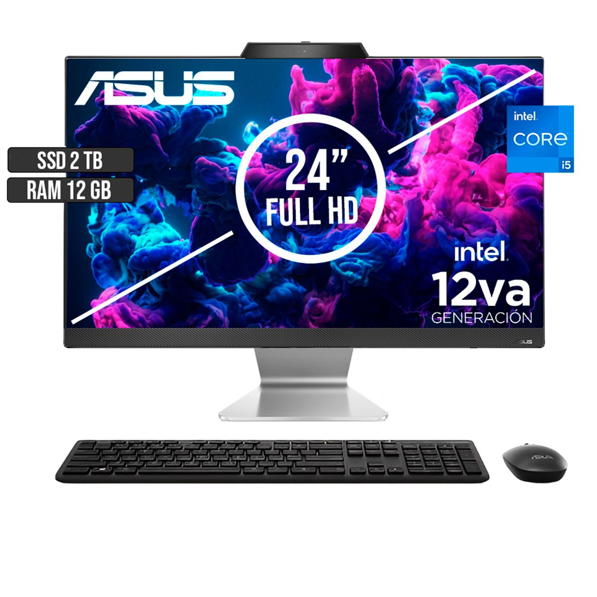 ASUS - TODO EN UNO ASUS INTEL CORE I5-1235U SSD 2TB RAM 12GB LED 24 FULL HD