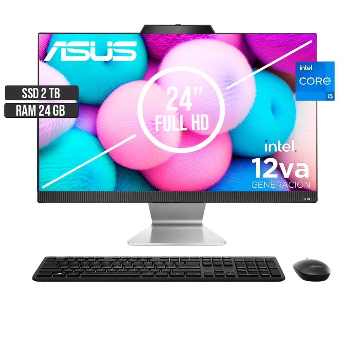 ASUS - TODO EN UNO ASUS INTEL CORE I5-1235U SSD 2TB RAM 24GB LED 24 FULL HD