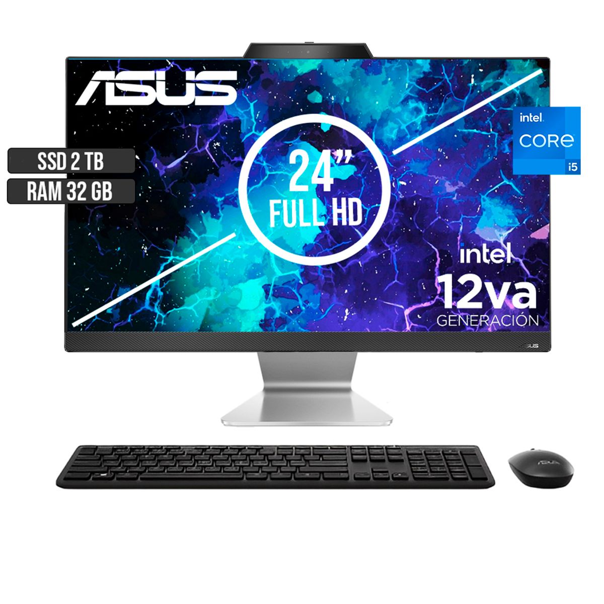 ASUS - TODO EN UNO ASUS INTEL CORE I5-1235U SSD 2TB RAM 32GB LED 24 FULL HD