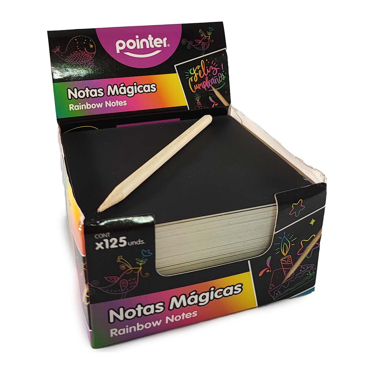 POINTER - Notas Mágicas Pointer X 125 Unds + Lápiz De Madera.