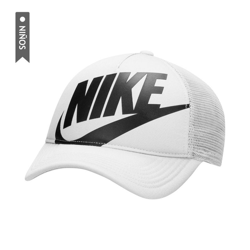 NIKE - Gorra Nike Rise Club Cap Trucker Niños-Gris
