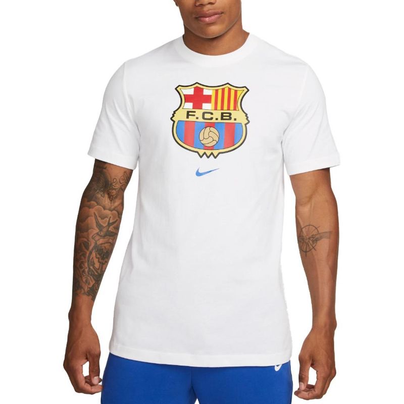NIKE - Camiseta Nike Fcb Crest 1978 Tee-Blanco