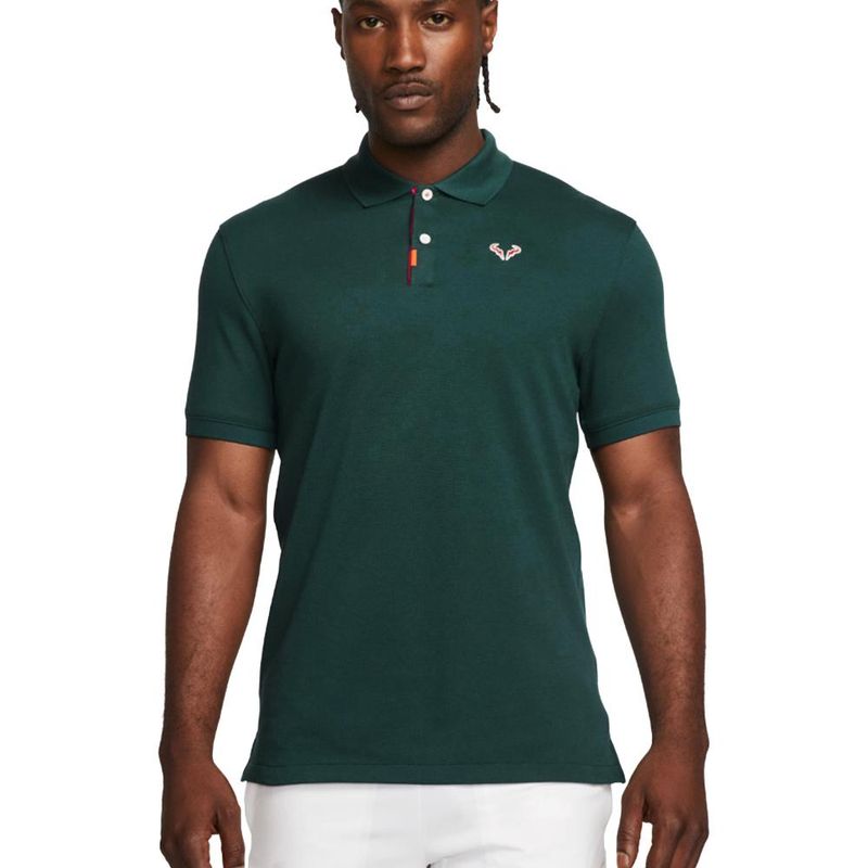 NIKE - Polo Slim Nike Dri Fit Rafa Tennis-Verde Oscuro