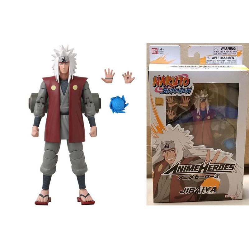 HASBRO - Jiraiya Figura Naruto Shippuden Anime Heroes Bandai 16 Cm
