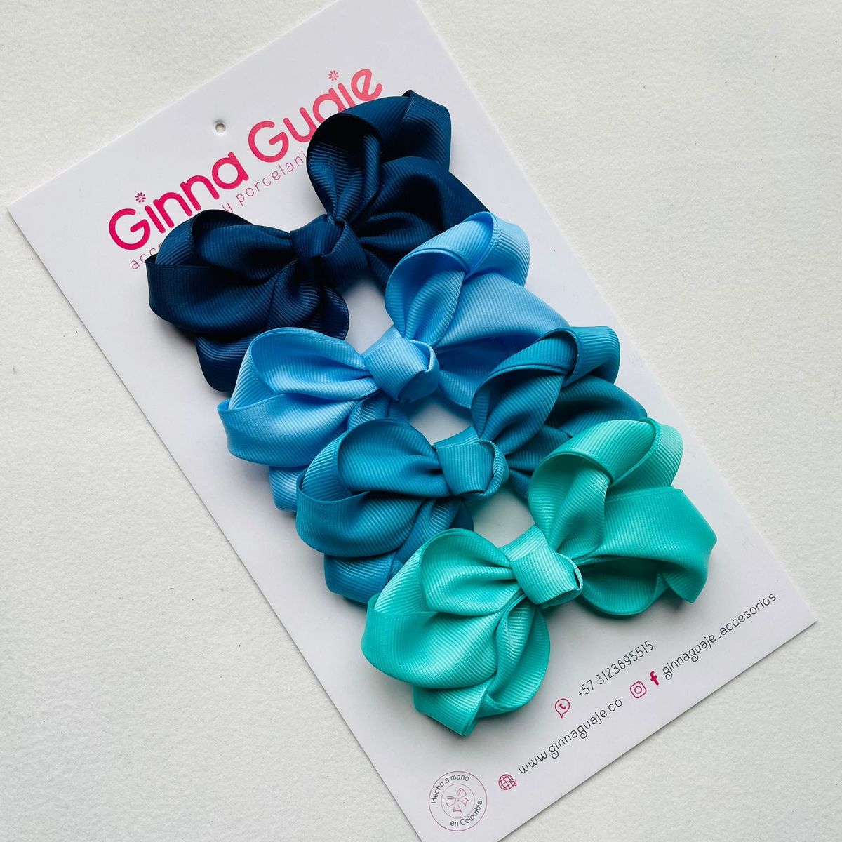 GINNA GUAJE ACCESORIOS Y PORCELANICRON - Moños o lazos para niña Accesorios para el cabello