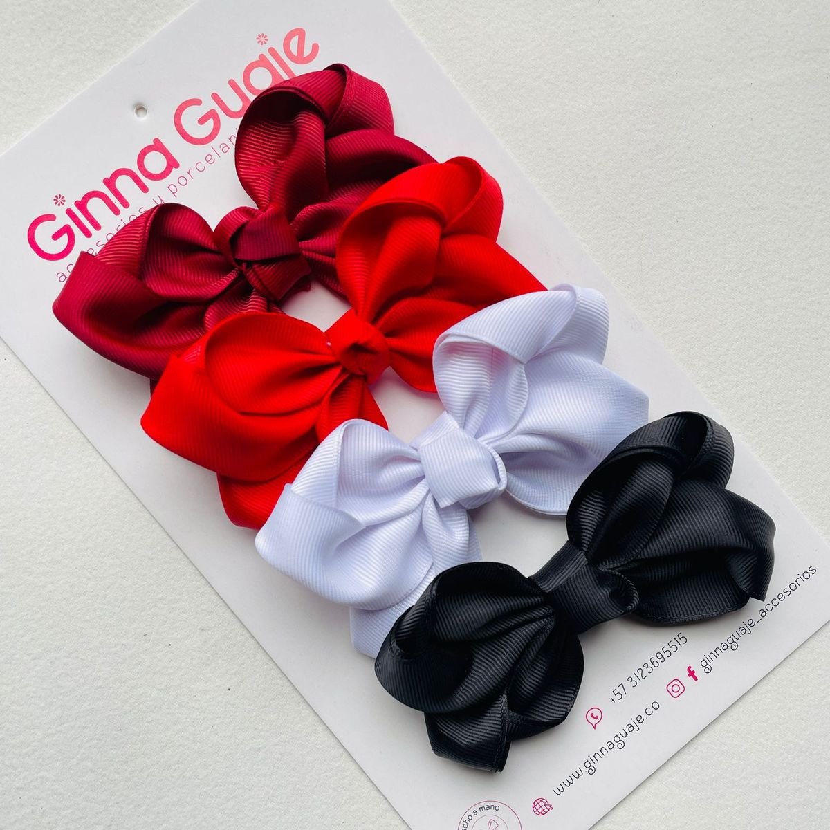 GINNA GUAJE ACCESORIOS Y PORCELANICRON - Moños o lazos para niña Accesorios para el cabello