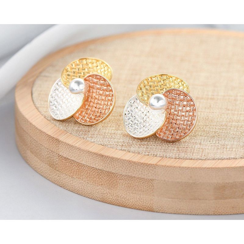 VERAMOREST - Aretes Flor Tricolor Veramorest_.