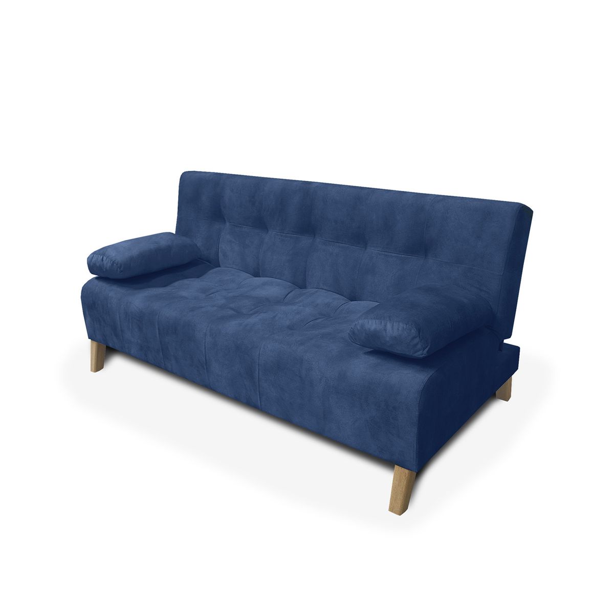 MUEBLES ONLINE - Sofa cama 3 Posiciones Leroy Tela azul