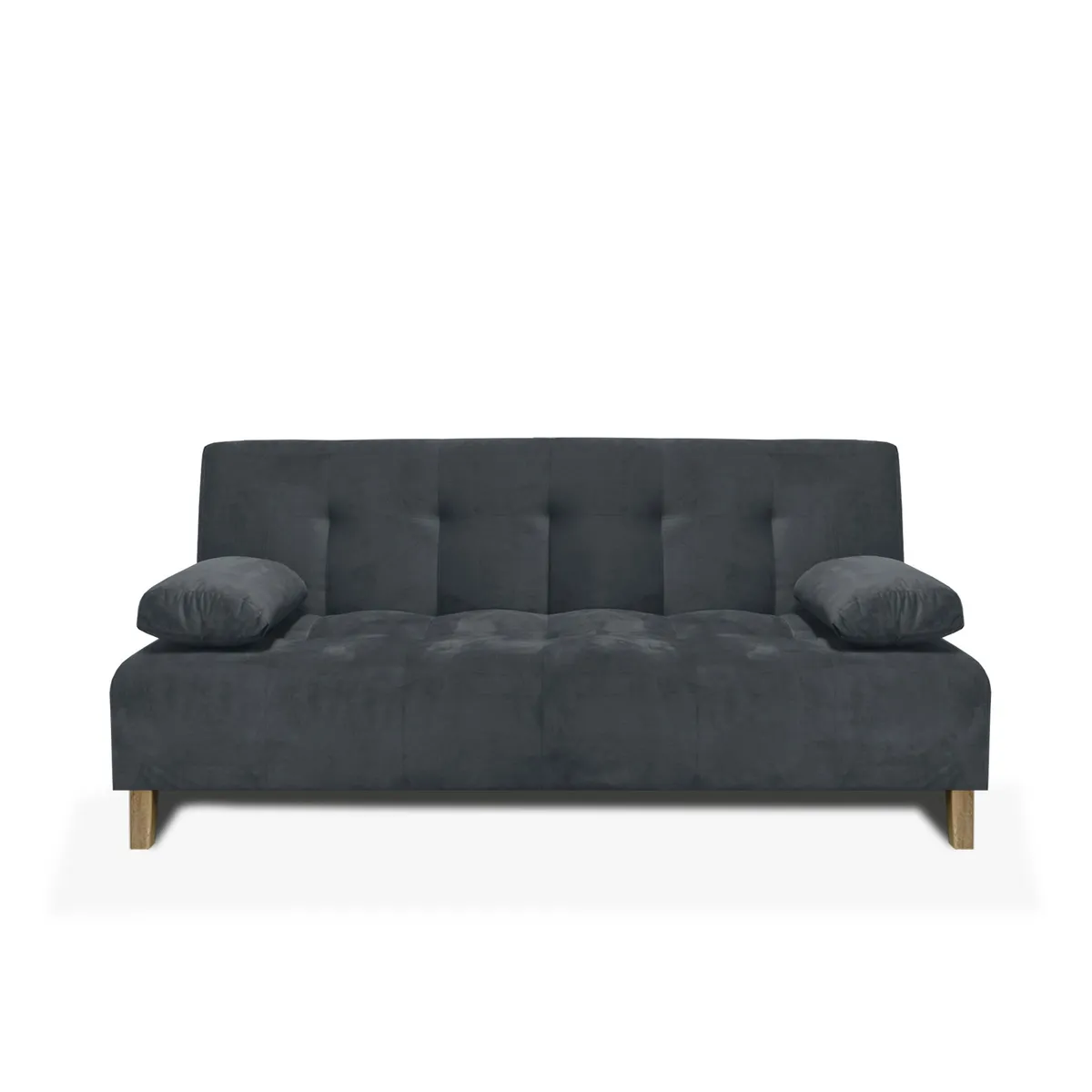 MUEBLES ONLINE - Sofa cama 3 Posiciones Glaser Tela gris