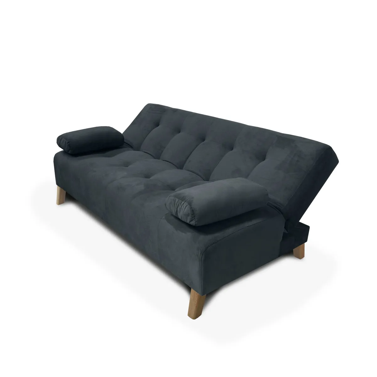 MUEBLES ONLINE - Sofa cama 3 Posiciones Glaser Tela gris
