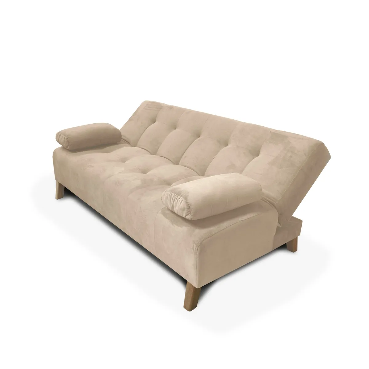 MUEBLES ONLINE - Sofa cama 3 Posiciones Glaser Tela Camel