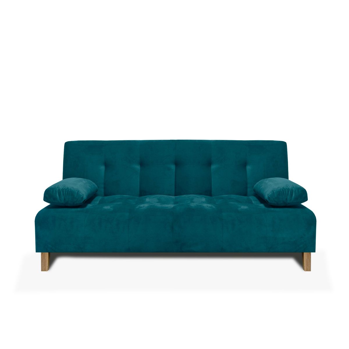 MUEBLES ONLINE - Sofa cama 3 posiciones Glaser Tela turquesa