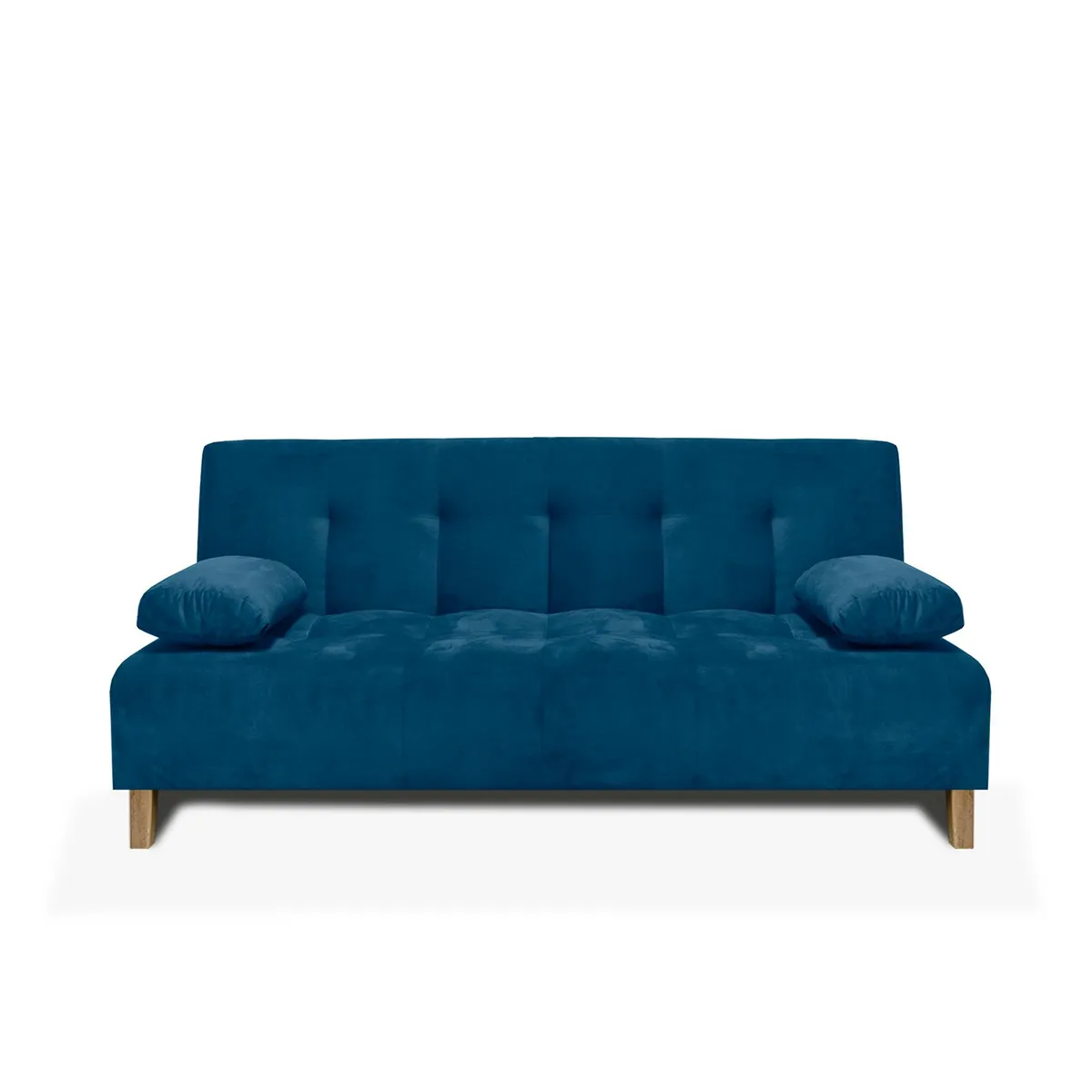 MUEBLES ONLINE - Sofa cama 3 Posiciones Glaser Tela azul