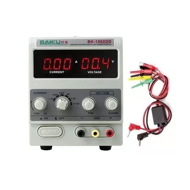 BAKU - Fuente de alimentación poder regulable 1502DD 15V 2A BAKU YAXUN YIHUA