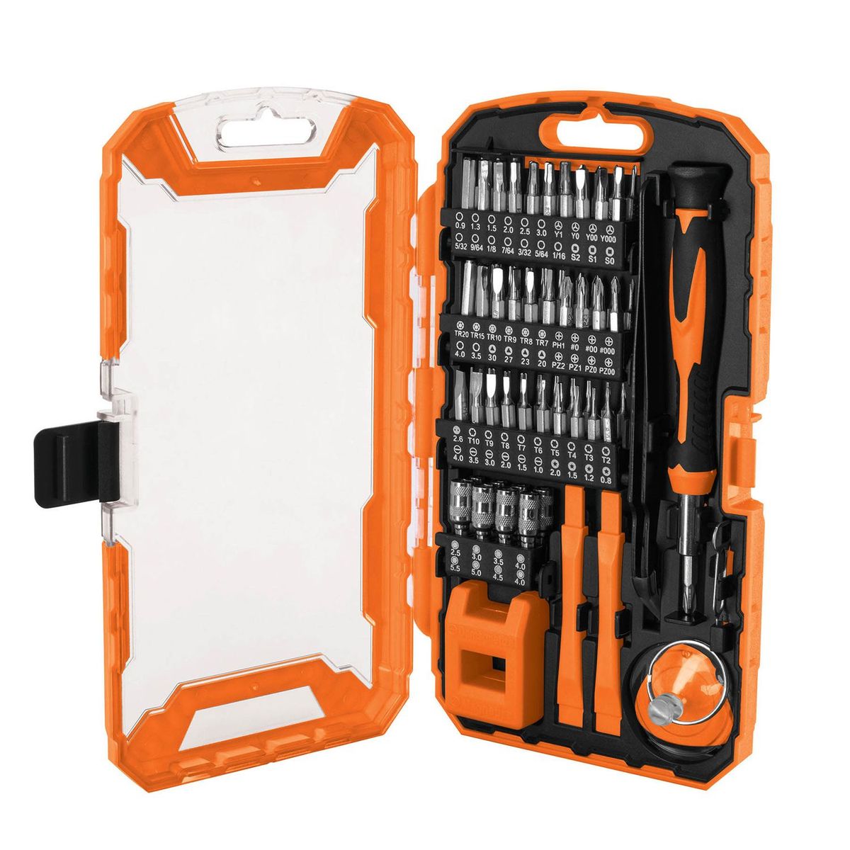 TRUPER - Kit destornilladores reparación PC celular consolas 77 piezas Truper