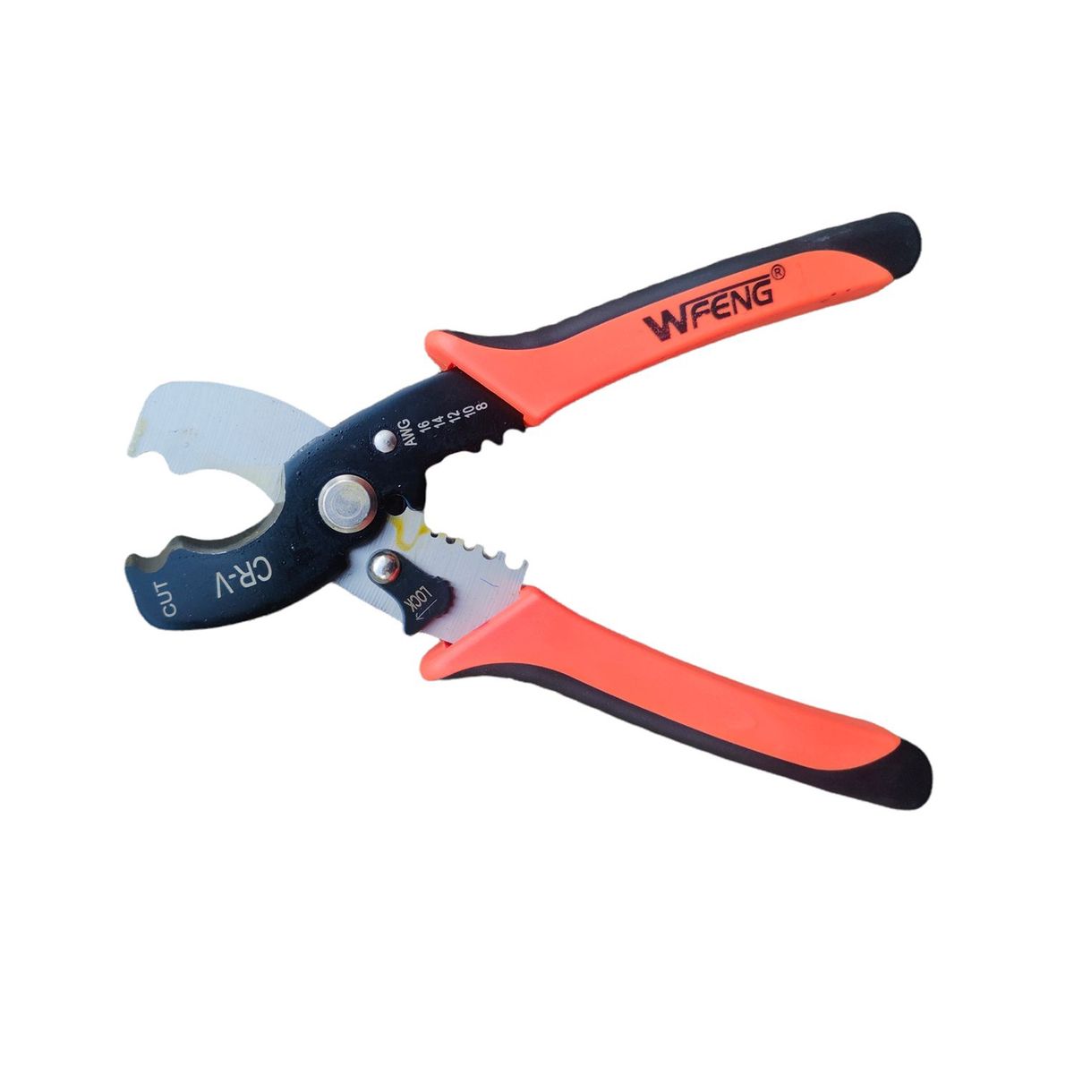 GENERICO - Pelacables 7 pulgadas Wfeng ajustable 8-16AWG naranja alta calidad