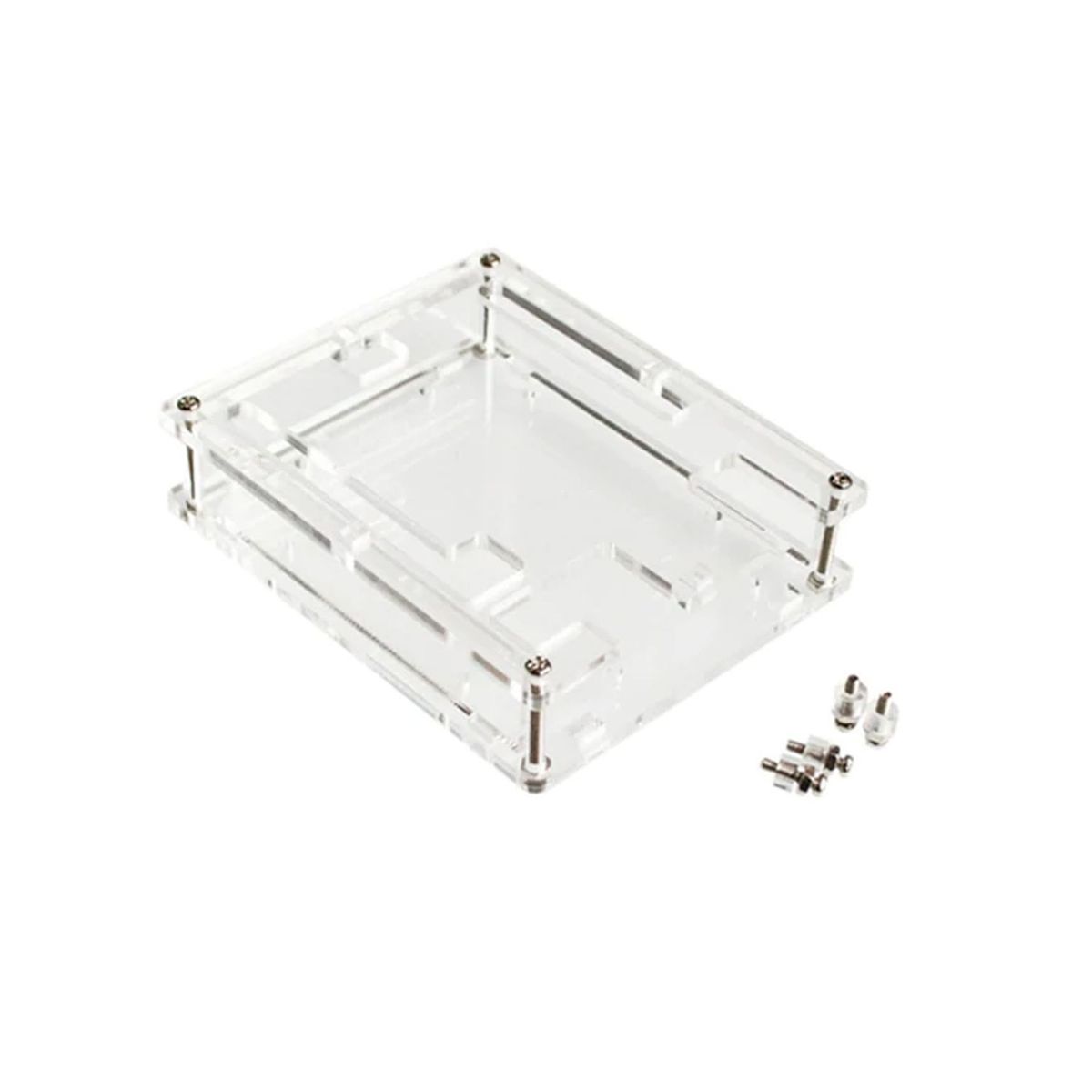 STAND - Caja de Acrílico Arduino uno 8x7x2cm Transparente
