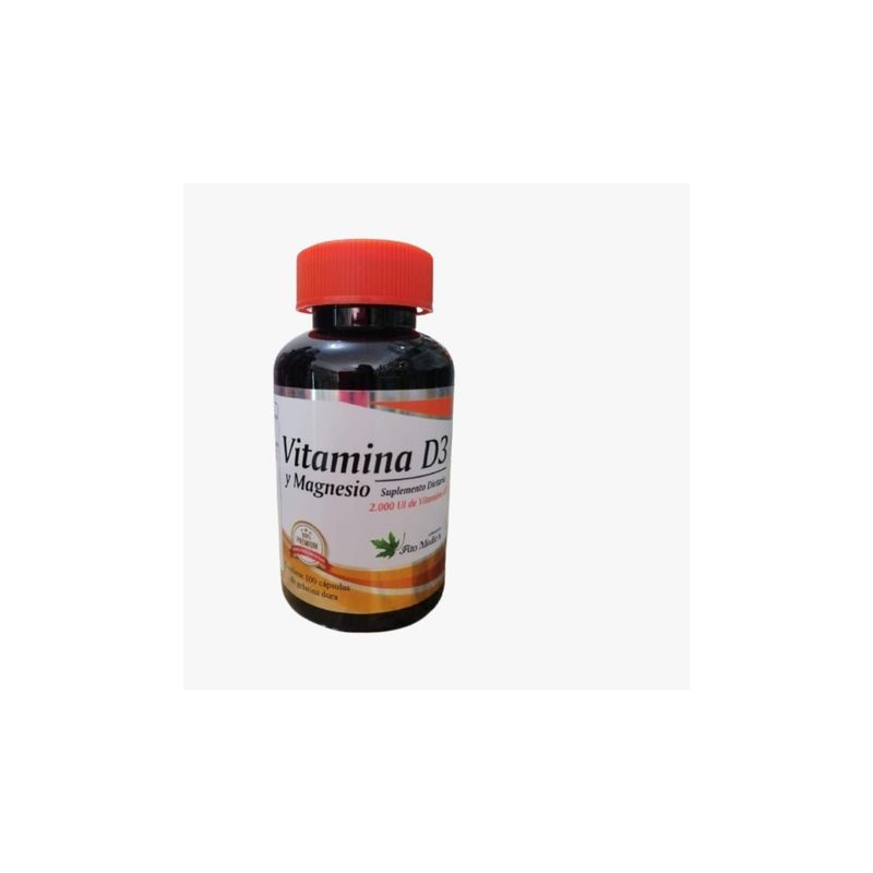 FITO MEDICS - Vitamina D3 2000UI + Magnesio x 100 Capsulas