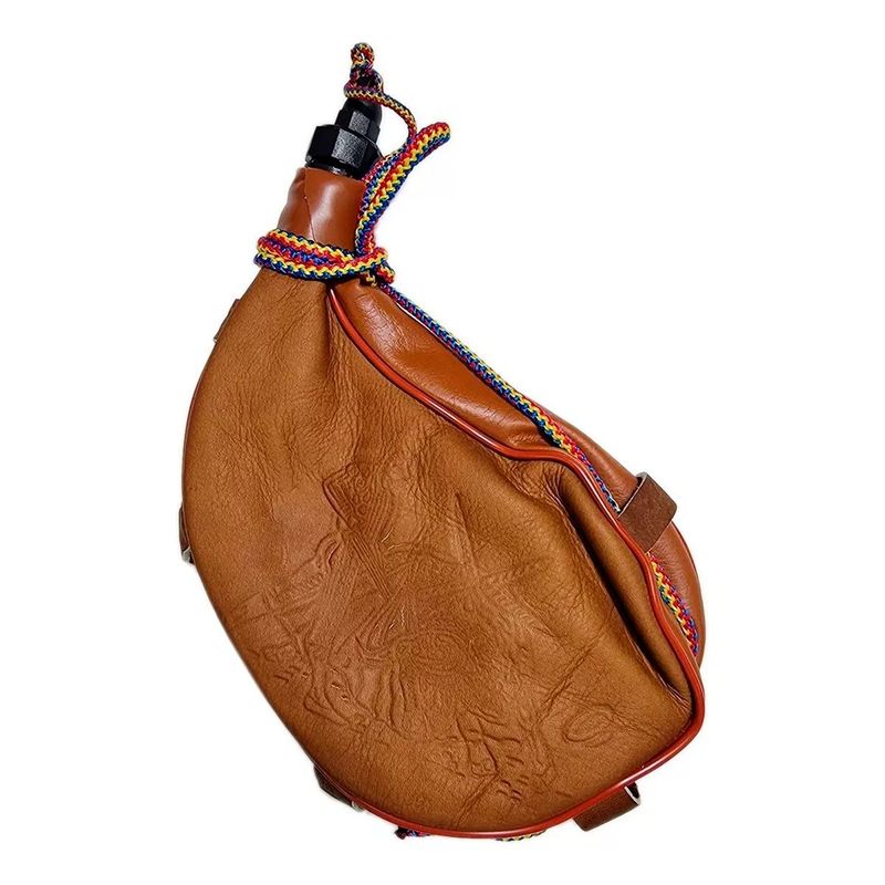 Bota En Cuero 100% Para Vino Ferias Fiesta Cabalgata Litros