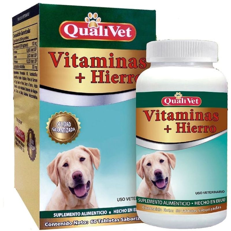 HOLLIDAY - Vitaminas + Hierro Suplemento Perros Hemoglobina 60 Tab