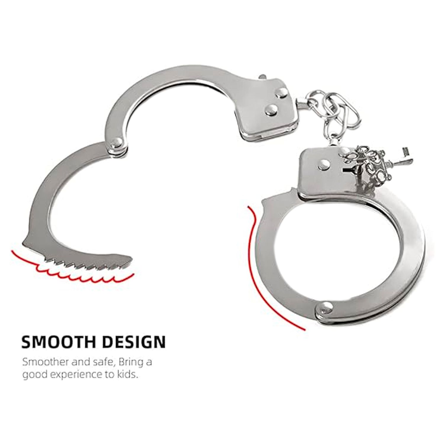 Esposas De Metal Rojas | Accesorio De Disfraz Para Policía, Enfermera, Médico O Seguridad – Ideal Para Fiestas Y Disfraces