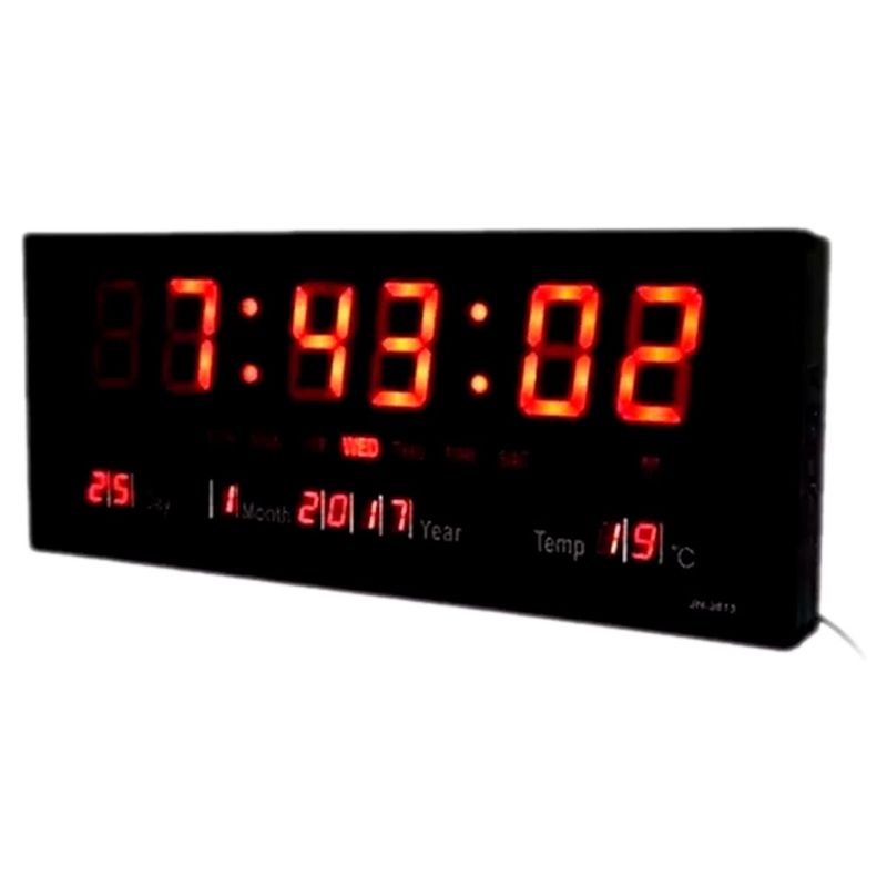 GENERICO - Reloj Pared Digital Led Alarma Calendario 36cm Temp  Fecha