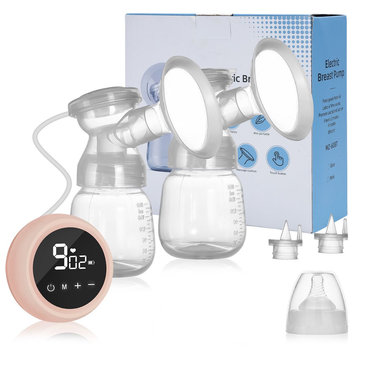 GENERICO - Extractor de Leche Materna Recargable Doble Eléctrico Mz 608