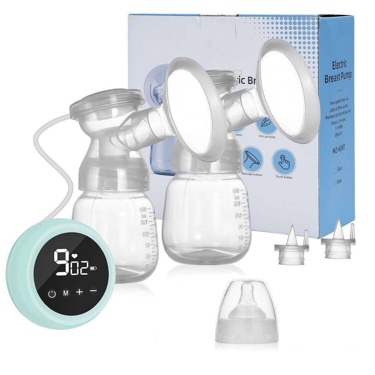 GENERICO - Extractor de Leche Materna Eléctrico Recargable Doble Manos Libres Mz608