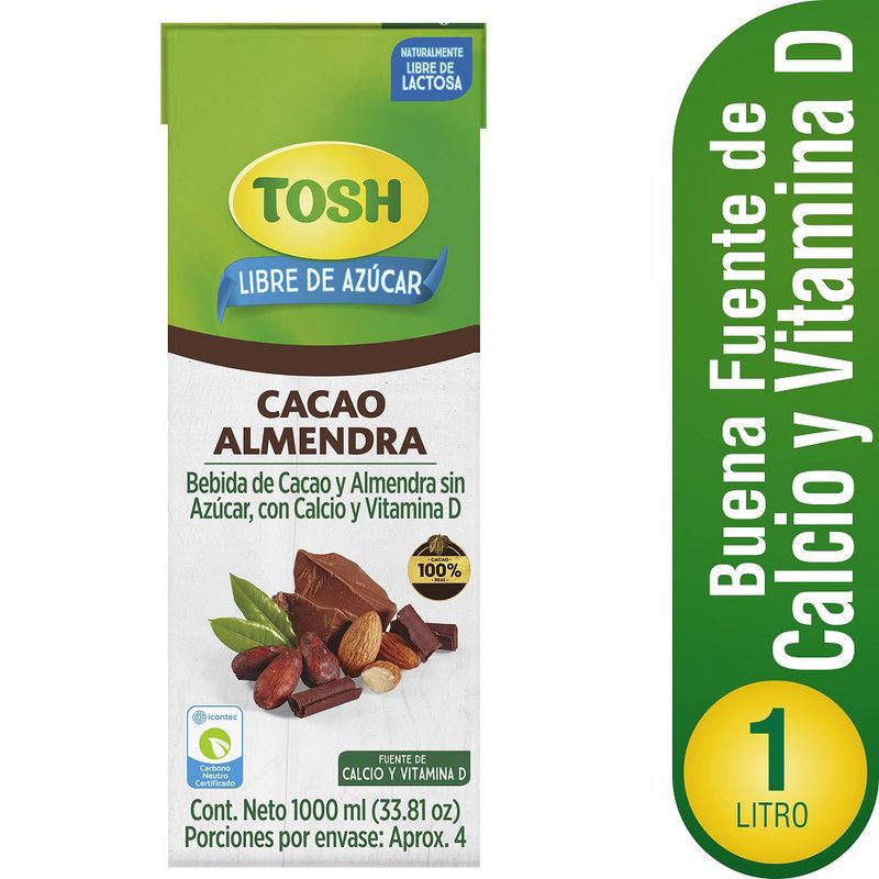 TOSH - Bebida Tosh Coco Almendra Libre De Azucar X 1000ml
