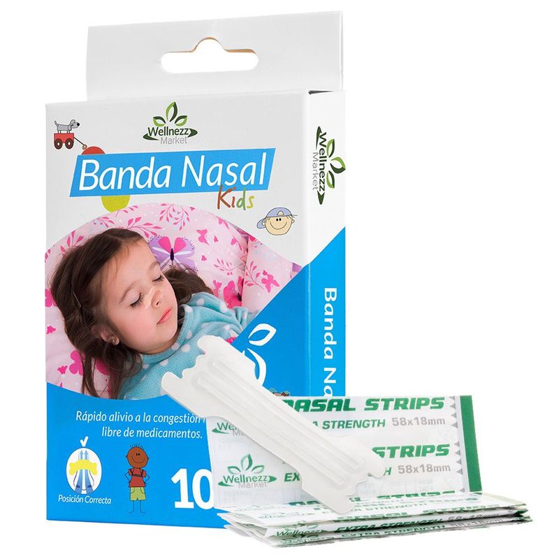 GENERICO - Banda Nasal Wellnezz Kids X 10und