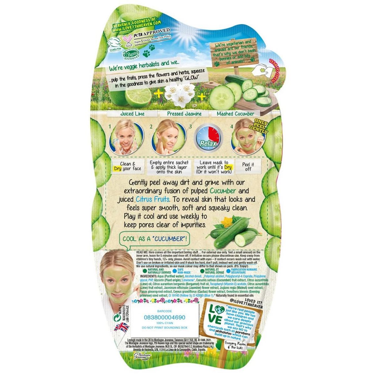 7TH HEAVEN - Mascarilla Facial 7th Heaven Peeling De Pepino X 10ml